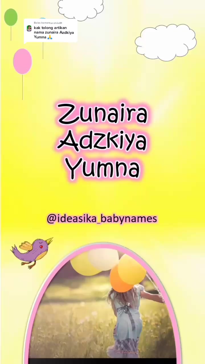 @ideasika_babynames Membalas @zhiia91 nama bayi perempuan cantik #namabayiperemp...